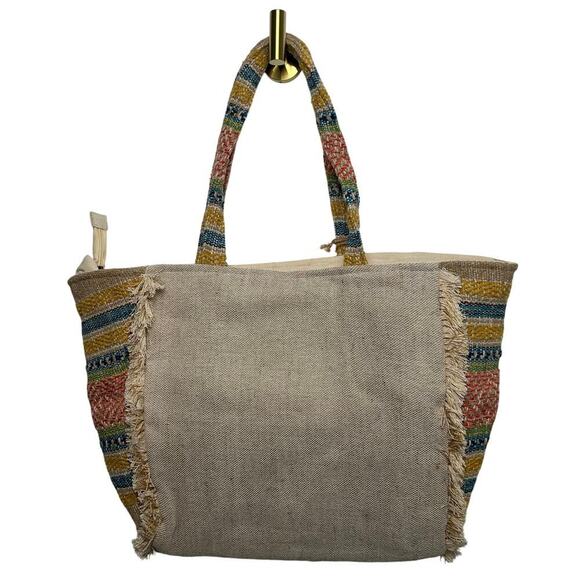 Antik Kraft Bohemian Evil Eye Beaded
Embroidered Tote Bag Resort wear - Picture 3 of 9